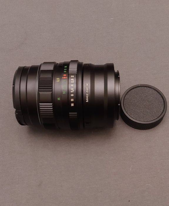 объектив Гелиос 44М-4 + адаптер Sony e -M42