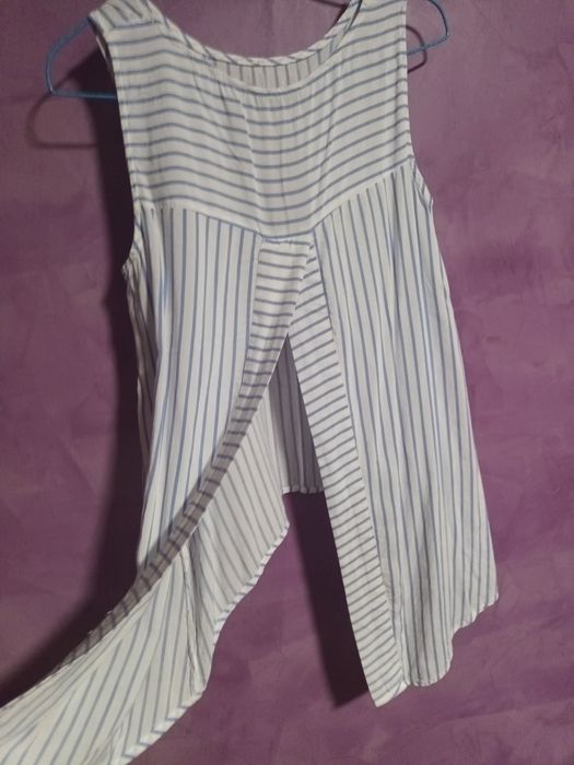 Летен потник на сини и бели райета