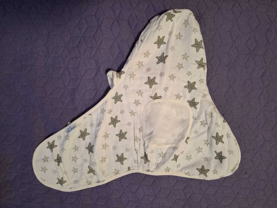 Пелени за повиване на бебе с фиксиране на ръцете вътре, 2 броя