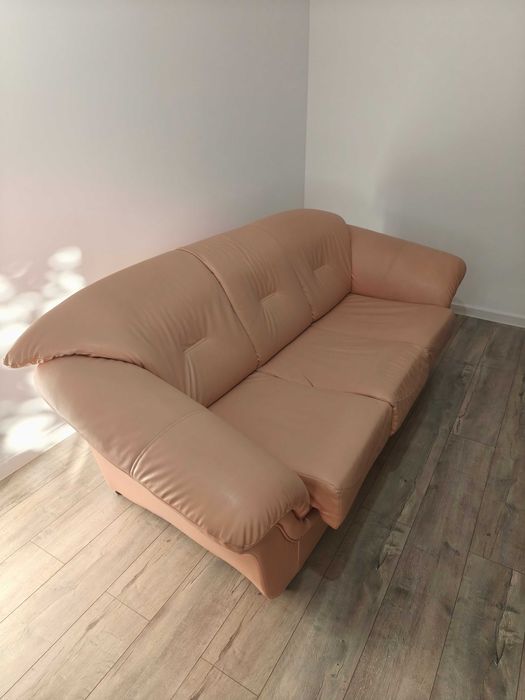 Canapea din imitație de piele (extensibila) +2 fotolii