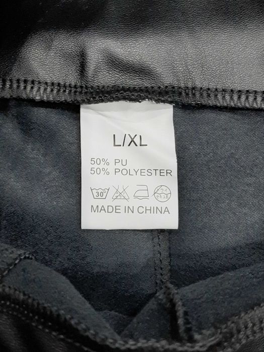 Vand colanti imitatie piele, fete, negri