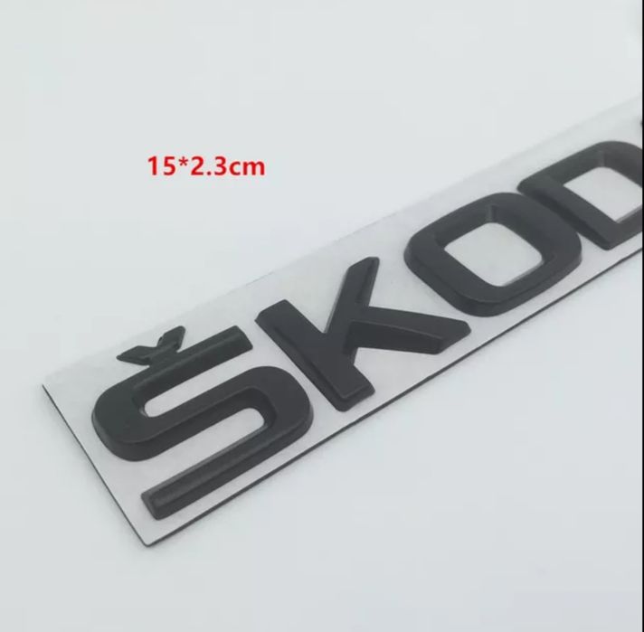 Litere Scris SKODA Octavia Karoq Superb Portbagaj Haion Negru Lucios