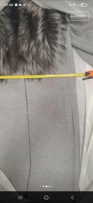 Palton alpaca cu blana vulpe.9