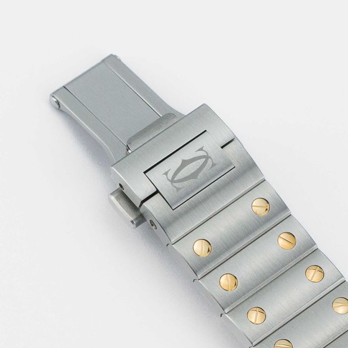 Cartier Santos de Cartier Medium Yellow Gold & Steel Diamond W3SA0007