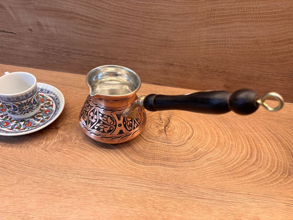 Джезве за турско кафе от мед, ръчна изработка
