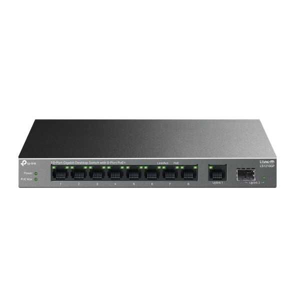 Tp Link LS1210gp |9 портовый коммутатор с (8 портов PoE+) и портом SFP
