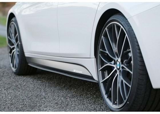 Praguri laterale 215cm din plastic ABS, negru lucios