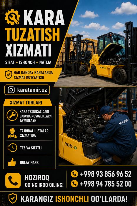 Kara tuzatish xizmati va kara uchun zapchastlar