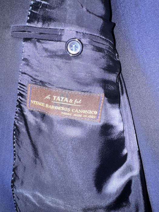 Costum întreg sacou pantaloni Tata & Fiul M bleumarin albastru