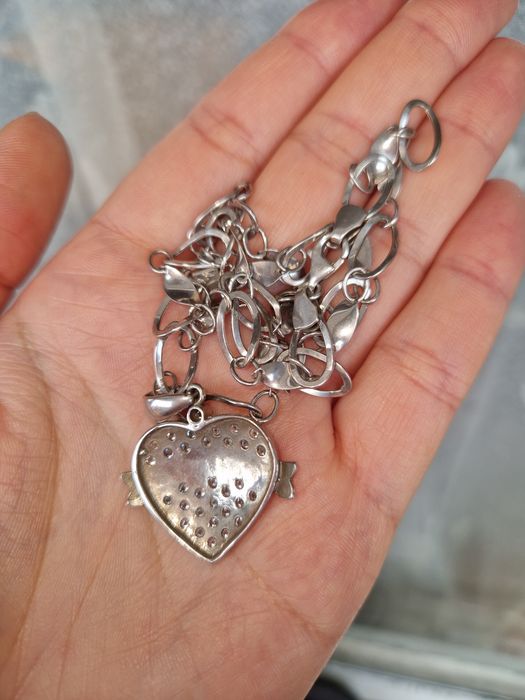 Сребърно колие Dior