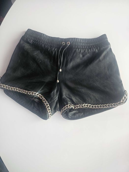 Кожени къси панталони Philipp Plein