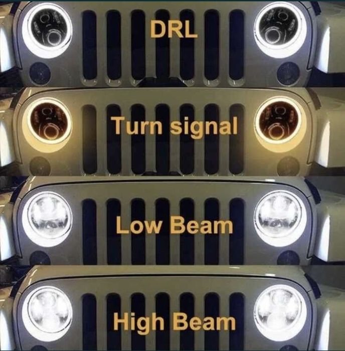 LED фарове 7” Инч диодни фарове за джип. ЦЕНАТА Е ЗА КОМПЛЕКТ!