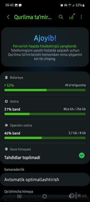 Samsung A52 srochna sotiladi