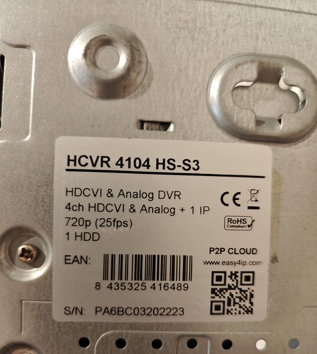 DVR Sistem înregistrare video supraveghere Dahua HCVR4104HS-S3 Tribrid HDCV