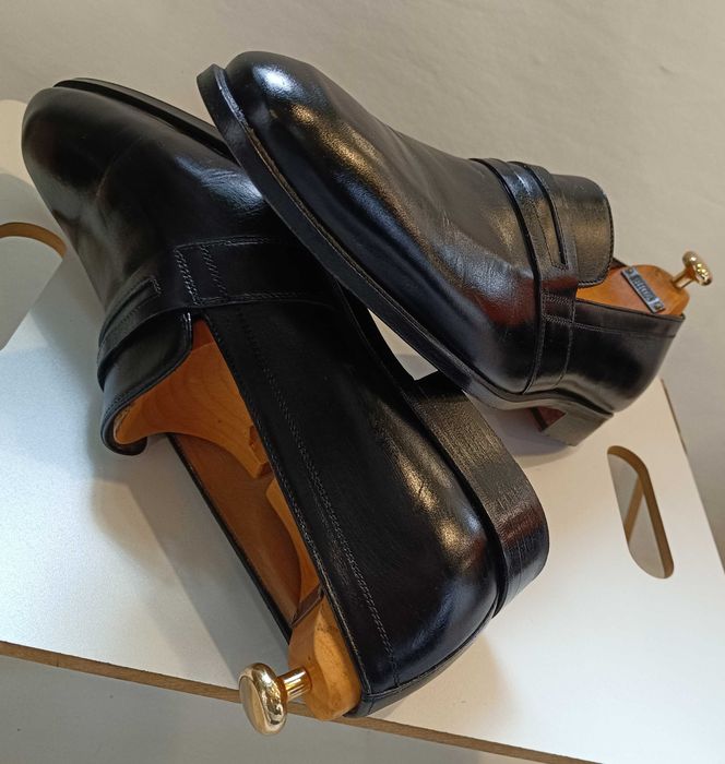 Pantofi loafer de lux 41.5 42 lucrati manual Pakerson piele naturala