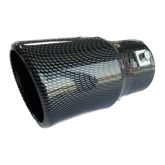 Накрайник за ауспух 2215  Сив/карбон входа-63мм изхода-76мм