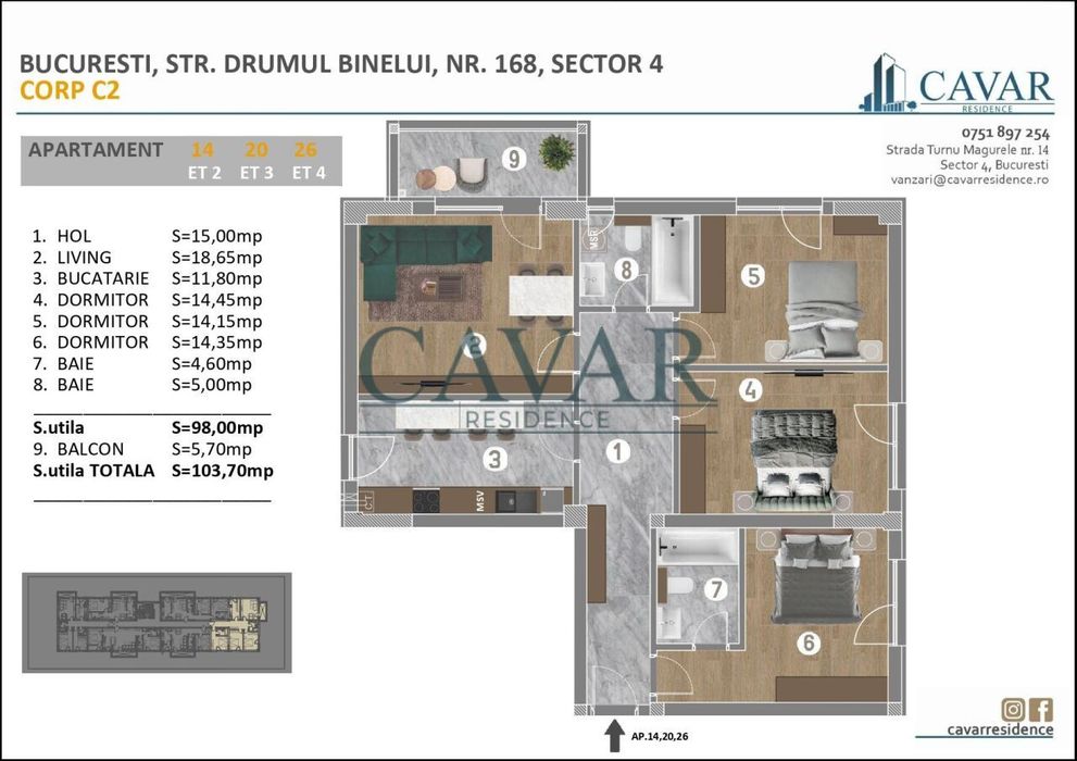 Alege cel mai nou proiect Cavar Residence Binelui 168