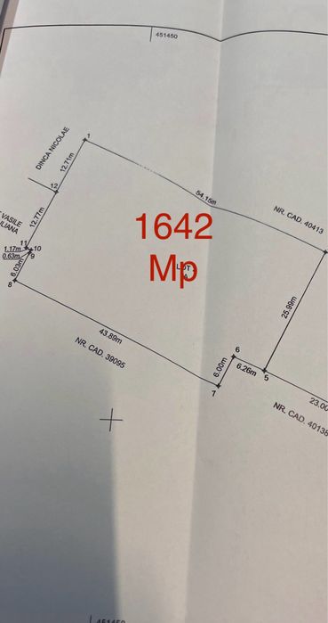 Bujoreni Olteni Teren de vânzare – 1.642 mp, deschidere 32 m