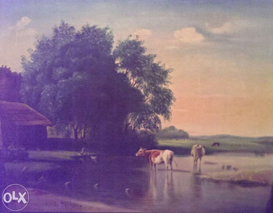 Продам картина коровы на водопое, состояние: отличное
