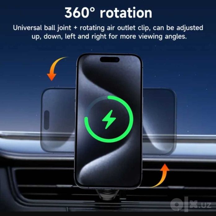 Hoco HW15 Speed Магнитный Авто Держатель
MagSafe 15W для iPhone 12до16