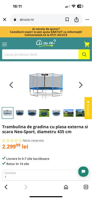 trambulina diametru 435