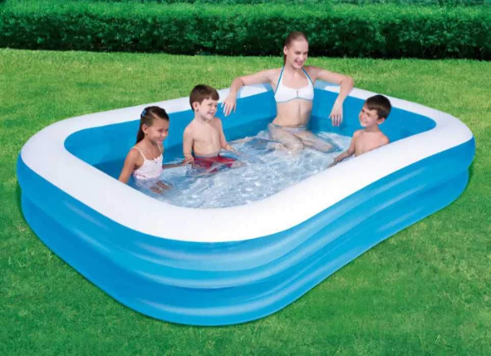 Надуваем правоъгален басейн Bestway 262 х 175 х 51 см