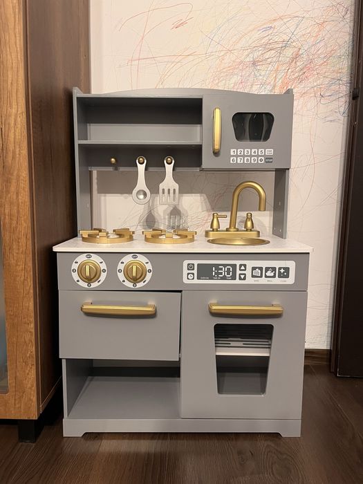 Bucatarie de jucarie de lemn copii