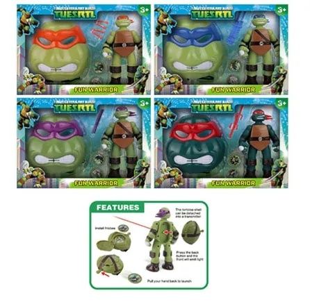 Комплект костенурките нинджа Маска и фигурка проектор