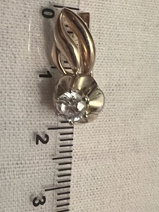 Золотые серьги Тюльпан, Российское произ. 585 пробы, 4,03 гр.