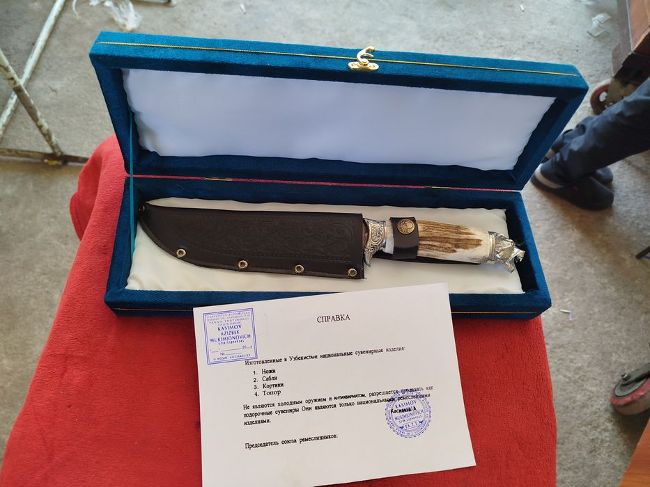 Ножи ручной работа рога ручка натуральной