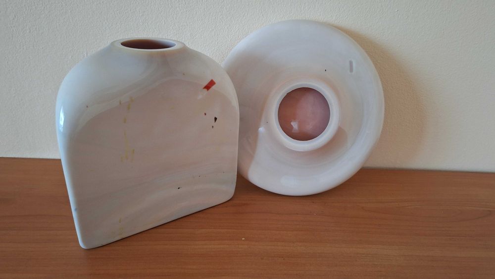 Порцелан, ваза и чиния, комплект, високо качество