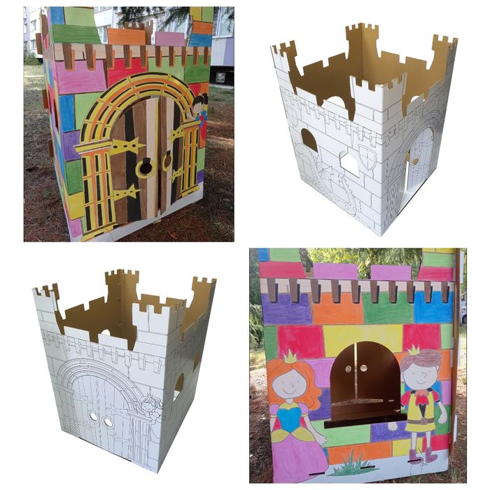 Картонени къщички за рисуване и игра