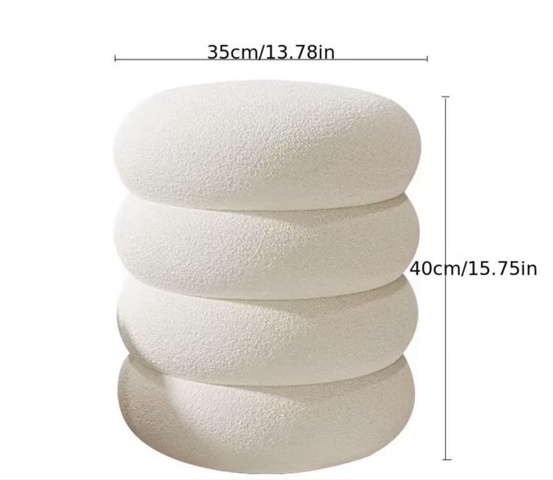 Кръгла мека табуретка