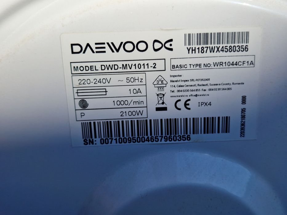 Masima de spalat rufe DAEWOO