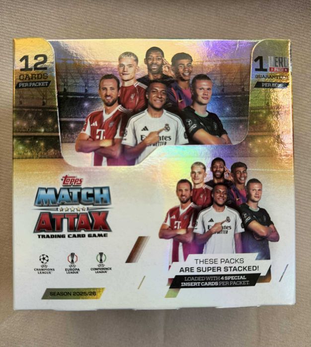 Продавам: TOPPS Match Attax 2025/2026 - кутия 32 пакета x 12 карти