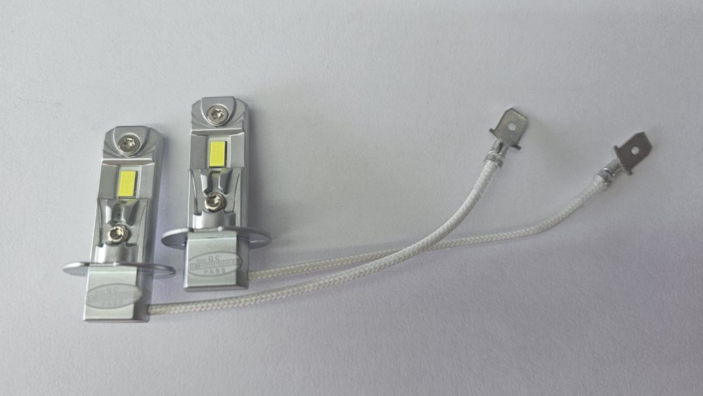 H3 led slim 1:1, оригинален размер лед крушки, слим, 28w