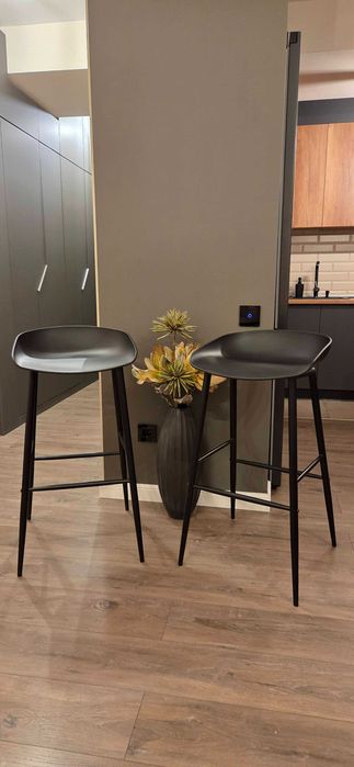 scaune bar moderne negru mat Vida XL