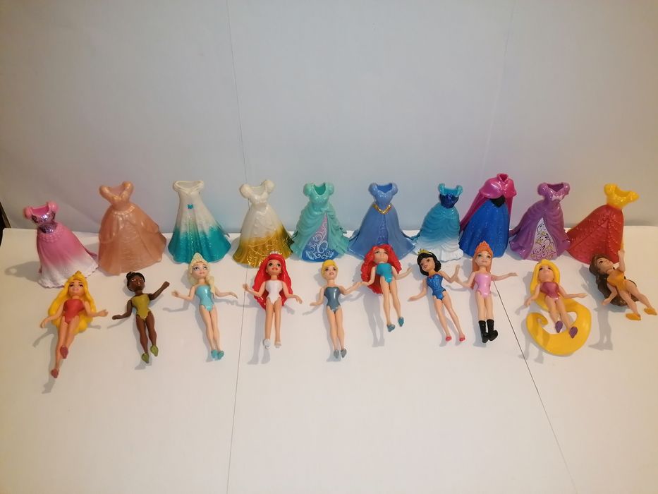 Figurine printese clips /Rapunzel, Ariel, Elsa, Tiana