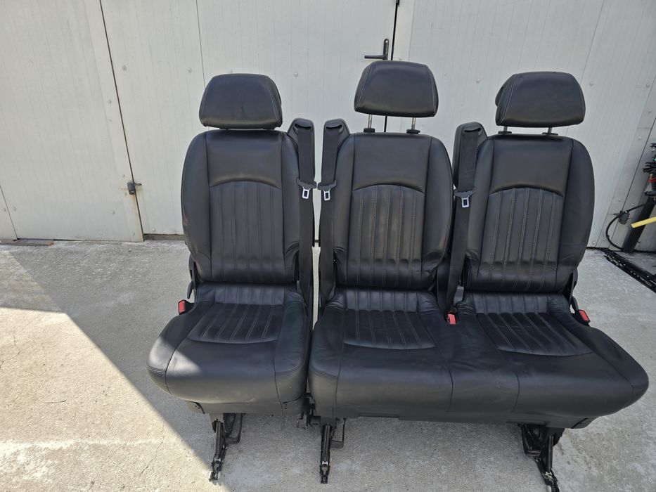 Bancheta piele neagra Mercedes Viano Vito  V class