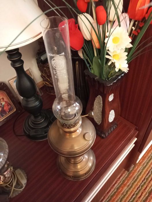 Старинна газова , газена лампа