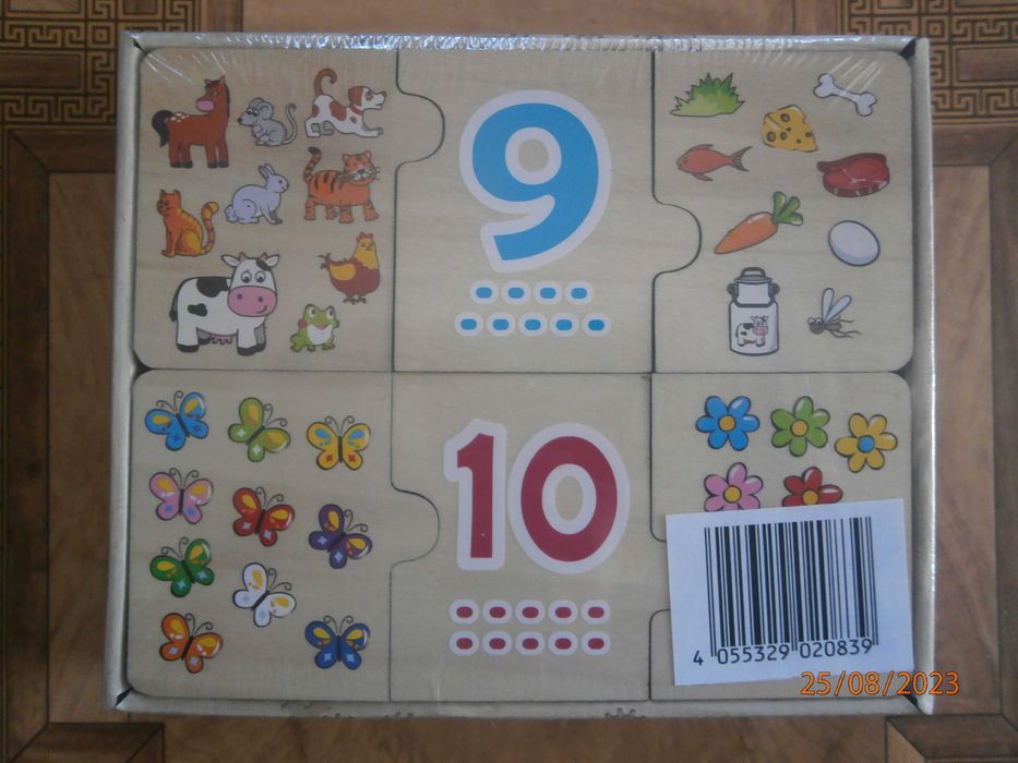 Нови дървени играчки,часовник,пъзел,морска детска книжка,кубчета