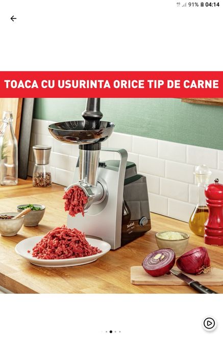 Masina electrica pentru tocat TEFAL 7 în 1 - NOUĂ - 320 Lei