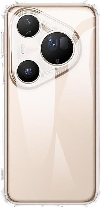 Прозрачен силиконов удароустойчив кейс за huawei pura 80 ultra
