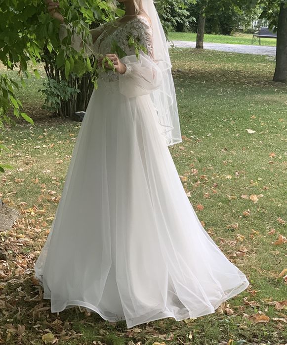 Vând rochie mireasă/ voal/crinolină