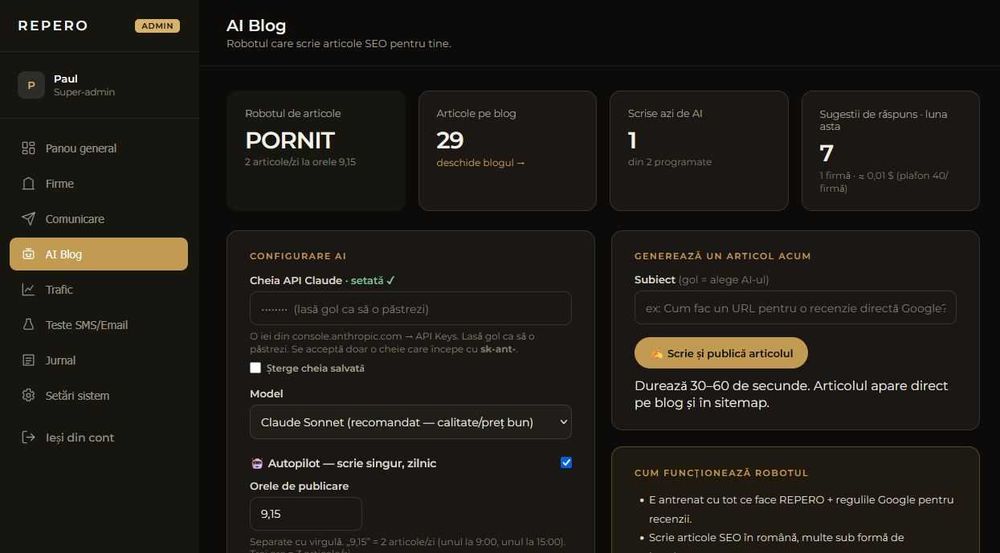 Aplicație recenzii Google – Afacere online la cheie