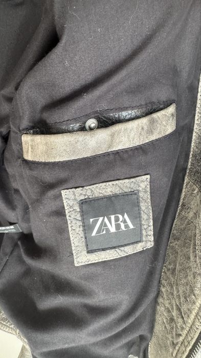 Кожаная куртка Zara M