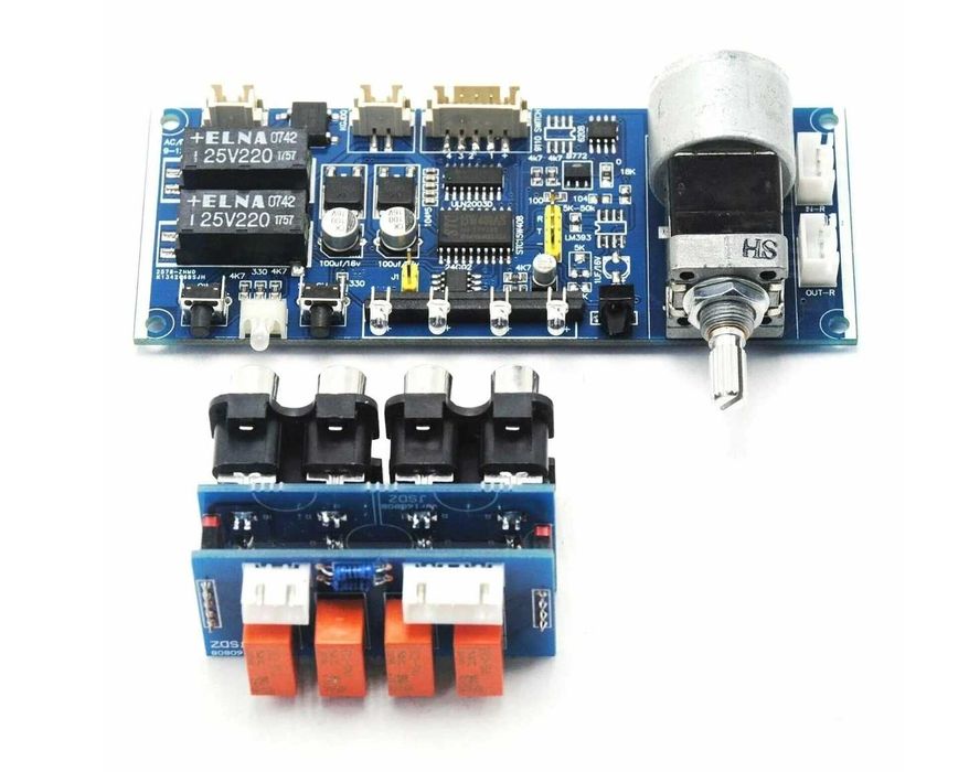 Селектор входов для усилителя звука с регул.громкости и пультом управ.