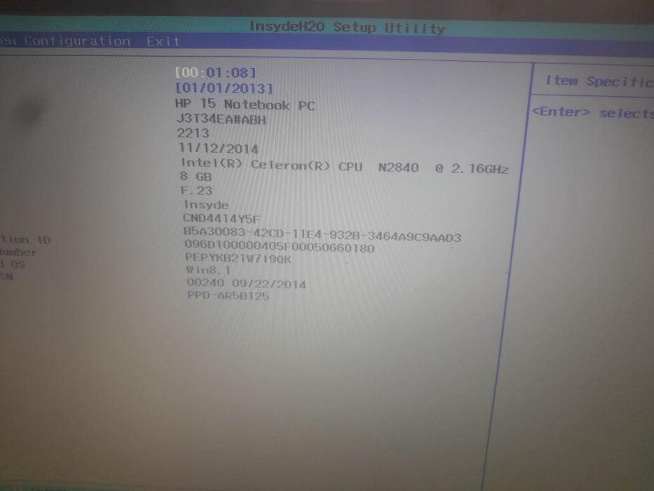 Hp 15 8gb rami  1tb ssd