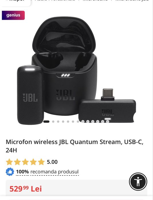 Microfon wireless JBL Quantum Stream