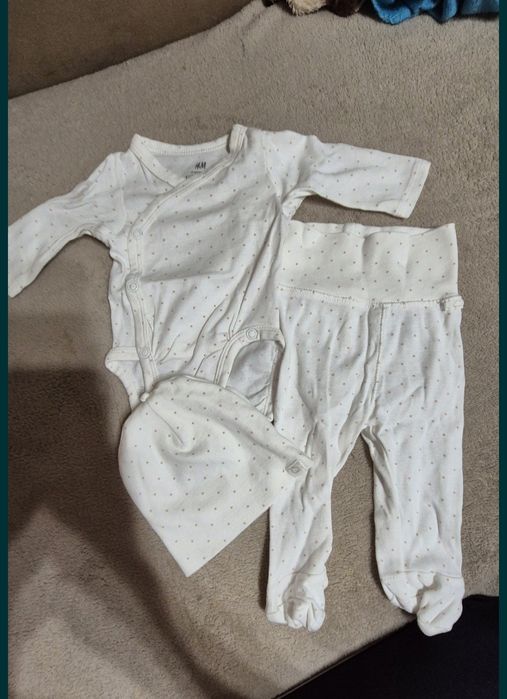 Дрешки за новородени, 100% органичен памук, размер 50-56, H&M